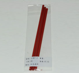 紅色透明玻璃棒 A-BR7-2
